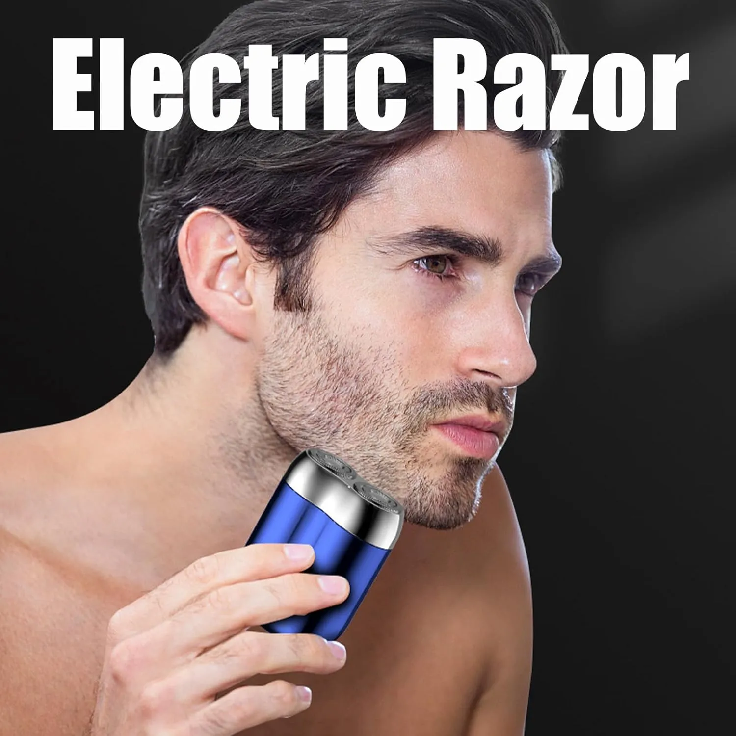 Affirmof Shaver, Affirmof Razor, Affirmoff Electric Shaver, Voalsz Mini Electric Shavers, 2025 New Model Mini Dual-Head Shavers, Portable Rechargeable Waterproof Razor for Men (Blue)
