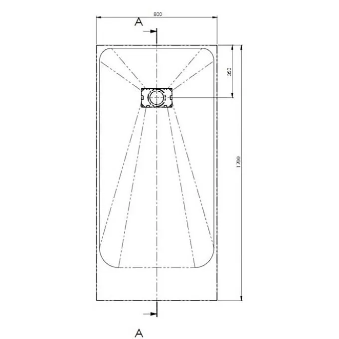 AKW Onyx Slate Effect Low Level Shower Tray 1700 x 800 x 26mm