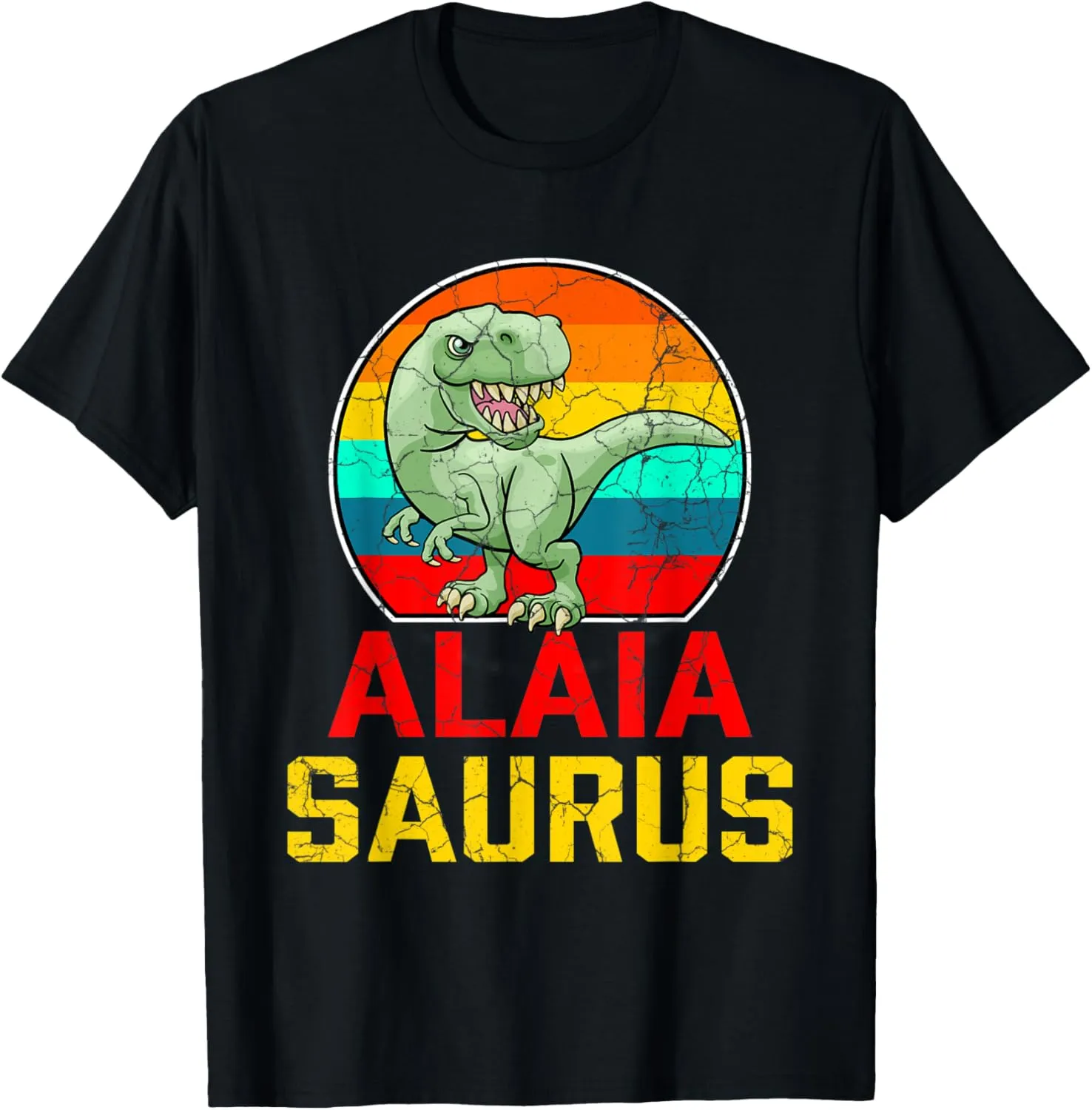 Alaia Saurus Family Reunion Last Name Team Funny Custom T-Shirt
