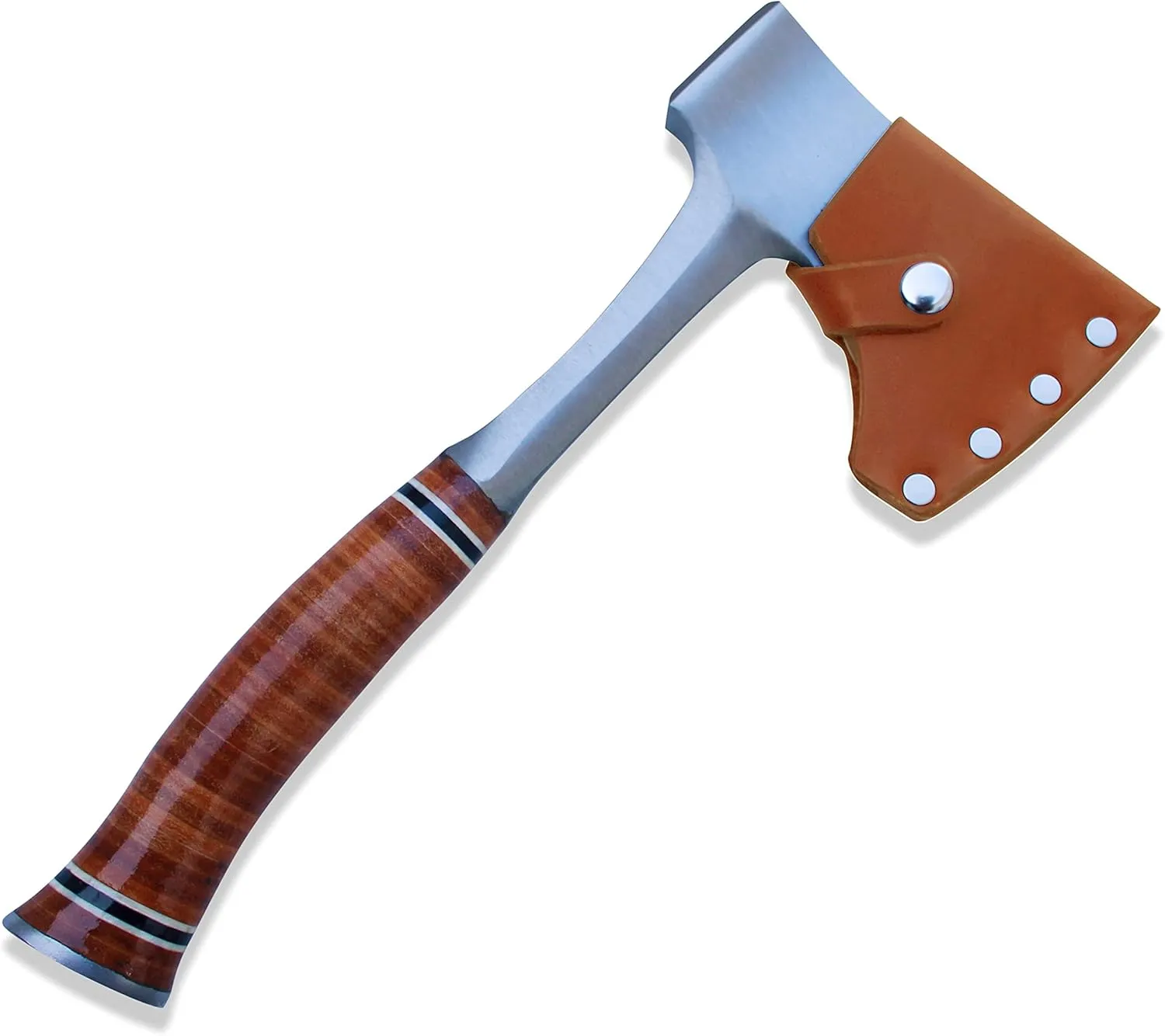 American Bench Craft Leather Hatchet Sheath - Fits Estwing Hatchet Sportsman's Axe Models E14A & E24A - Premium Full Grain Leather - Riveted Design - Tan