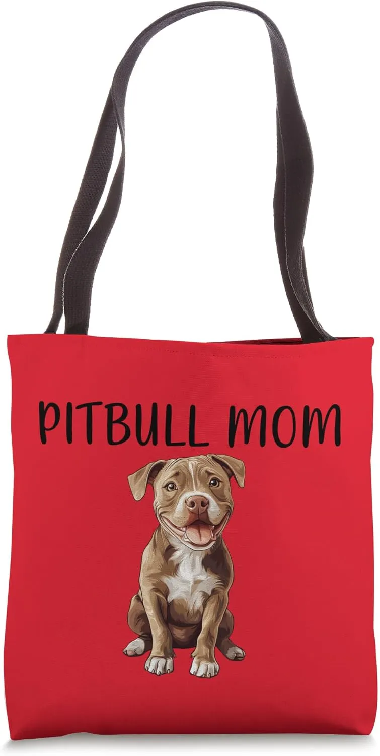 American Pitbull Mom Pittie Mummy Mama Tote Bag