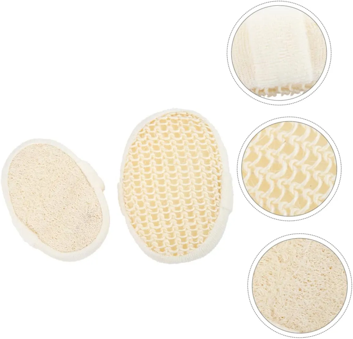 Angoily 6pcs Loofah Bristle Bath Brush Comfortable Shower Body Sponge for Easy Cleansing and Exfoliating Elastic Band for Convenient Use Material for Skin Safety