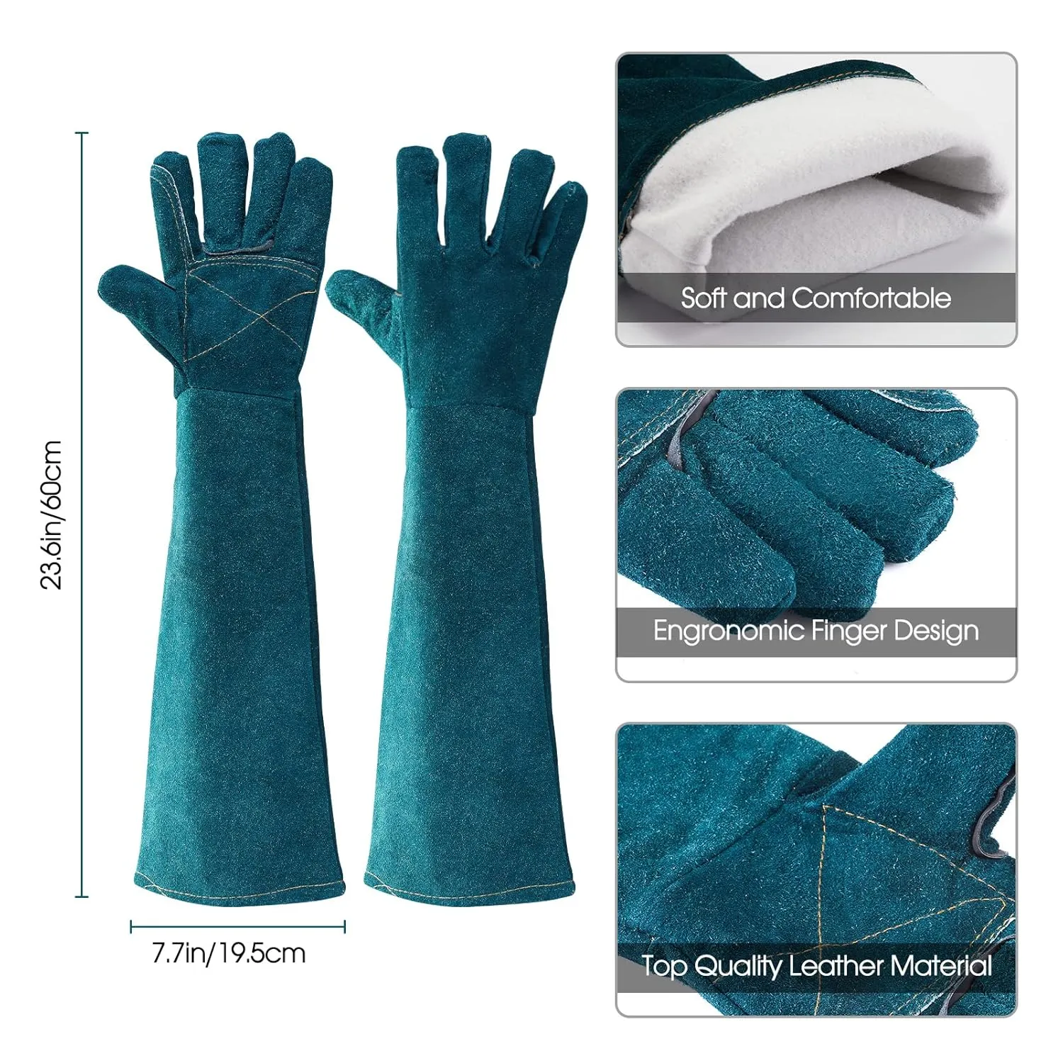 Animal Handling Gloves Bite Proof Multipurpose Pet Glove for Trips to Vet Grooming Puncture Proof Training Anti-Bite Scratch for Cat Dog Snake Falcon Grabbing Reptile