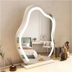 APLUSH Tabletop Vanity Mirror, Cloud Makeup Mirror with Light, Smart Touch Control, 3 Color Lighting, Gift for Mom Women(B - 1)