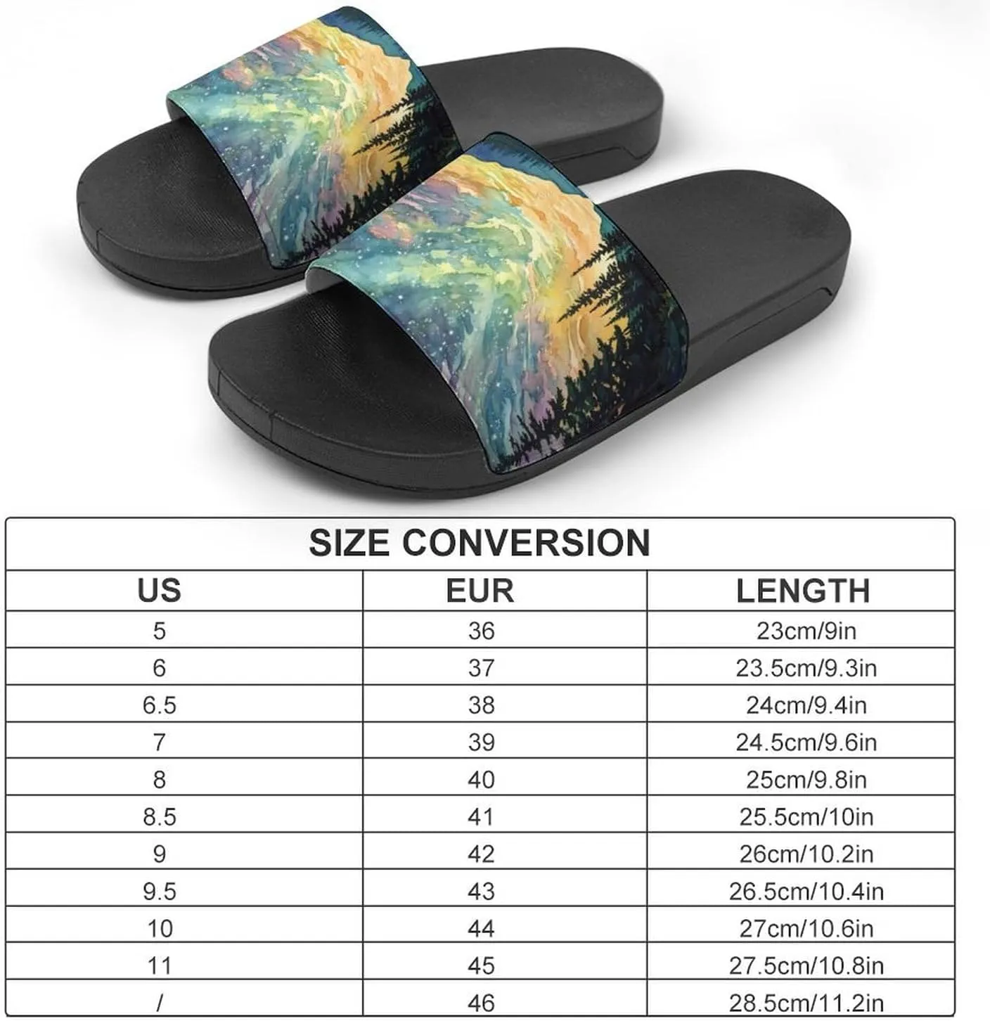 Aurora Starry Sky Night Shower Shoes Slippers PVC Non-Slip Home for Bathroom Beach Indoor Outdoor
