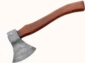 AX-06 Custom Handmade Stainless Steel Axe-Gorgeous and Olive Wood Handle