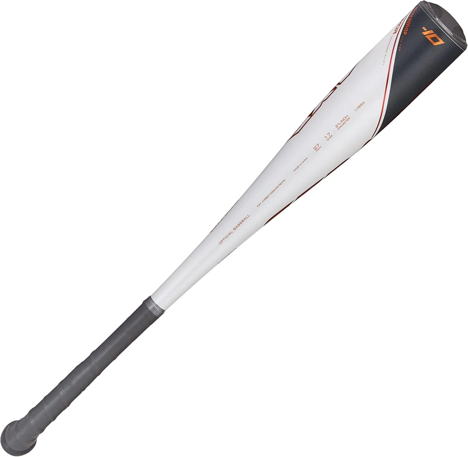 Axe Bat 2023 Strato (-10, 2-3/4") USSSA Baseball Bat, 1-Piece Alloy, Black/Grey/Orange