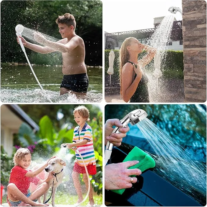 B013 Portable Camping Shower - Stay Clean and Refreshed Anywhere with Our Camp Shower, Camping Shower Bag, and Outdoor Camping Shower for Your Next Adventure (Orange)