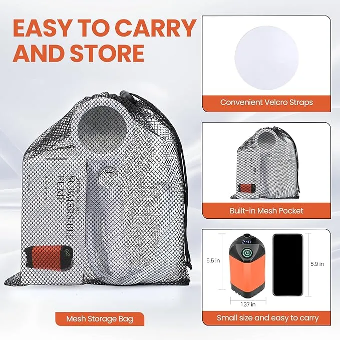 B013 Portable Camping Shower - Stay Clean and Refreshed Anywhere with Our Camp Shower, Camping Shower Bag, and Outdoor Camping Shower for Your Next Adventure (Orange)