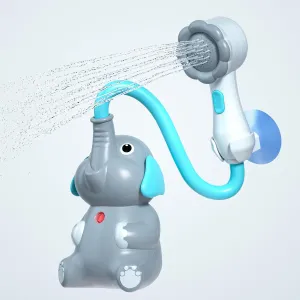 Baby Bath Toys, Bath Toys for Infants 0-12 Months with Shower Head, Baby Shower Head for Bath IPX7 Waterproof USB Rechargeable, Baby Gift for Boys & Girls (Grey)
