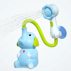 Baby Bath Toys, Bath Toys for Infants 6-12 Months with Shower Head, Baby Shower Head for Bath IPX7 Waterproof USB Rechargeable, Baby Gift for Boys & Girls-Blue
