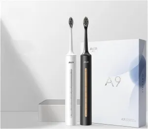 BAIR A9 Electric Toothbrush Adult Sonic Rechargeable Vibrating Soft Bristle Intelligent Automatic Toothbrush (32-33, 34-35, 36-37, 38-39, 40-41, 42-43, 44-45, 46-47 : A9 Obsidian Black)