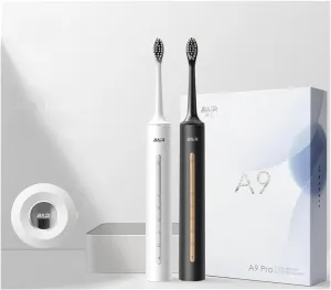 BAIR A9 Electric Toothbrush Adult Sonic Rechargeable Vibrating Soft Bristle Intelligent Automatic Toothbrush (32-33, 34-35, 36-37, 38-39, 40-41, 42-43, 44-45, 46-47 : A9pro Cloud White)
