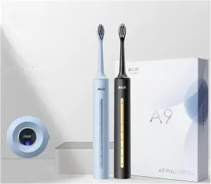BAIR A9 Electric Toothbrush Adult Sonic Rechargeable Vibrating Soft Bristle Intelligent Automatic Toothbrush (32-33, 34-35, 36-37, 38-39, 40-41, 42-43, 44-45, 46-47 : A9pro Soft Blue)