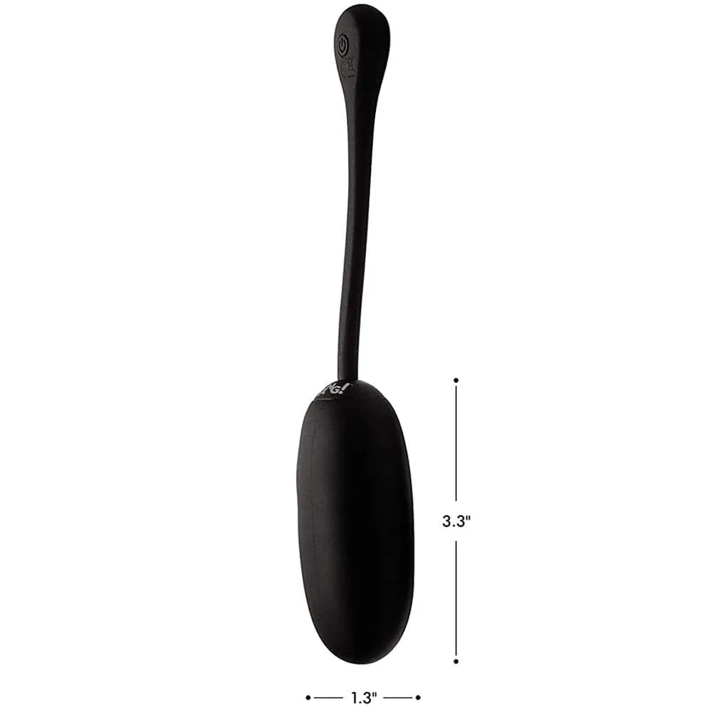 BANG! 28X Plush Silicone Rechargeable Egg - Remote Control - Black