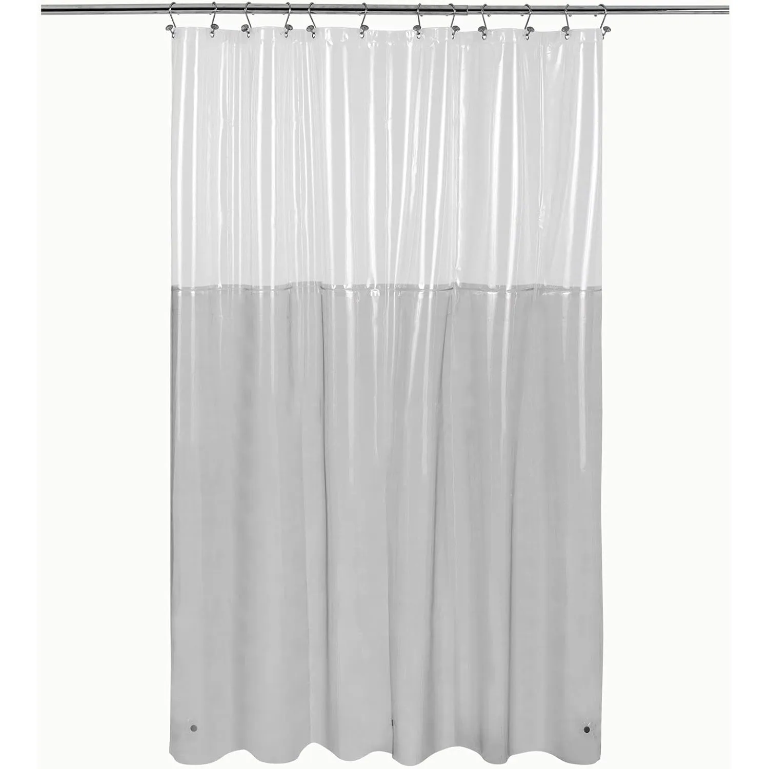 Barossa Design Plastic Shower Liner Clear - Premium PEVA Shower Curtain Liner with Rustproof Grommets and 3 Magnets, Waterproof Cute Lightweight Standard Size Shower Curtains for Bathroom - Clear