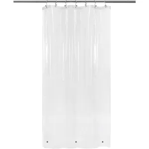 Barossa Design Plastic Shower Liner Clear - Premium PEVA Shower Curtain Liner with Rustproof Grommets and 3 Magnets, Waterproof Cute Lightweight Standard Size Shower Curtains for Bathroom - Clear