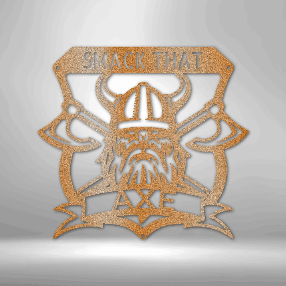 Battle Axe Plaque Monogram - Steel Sign