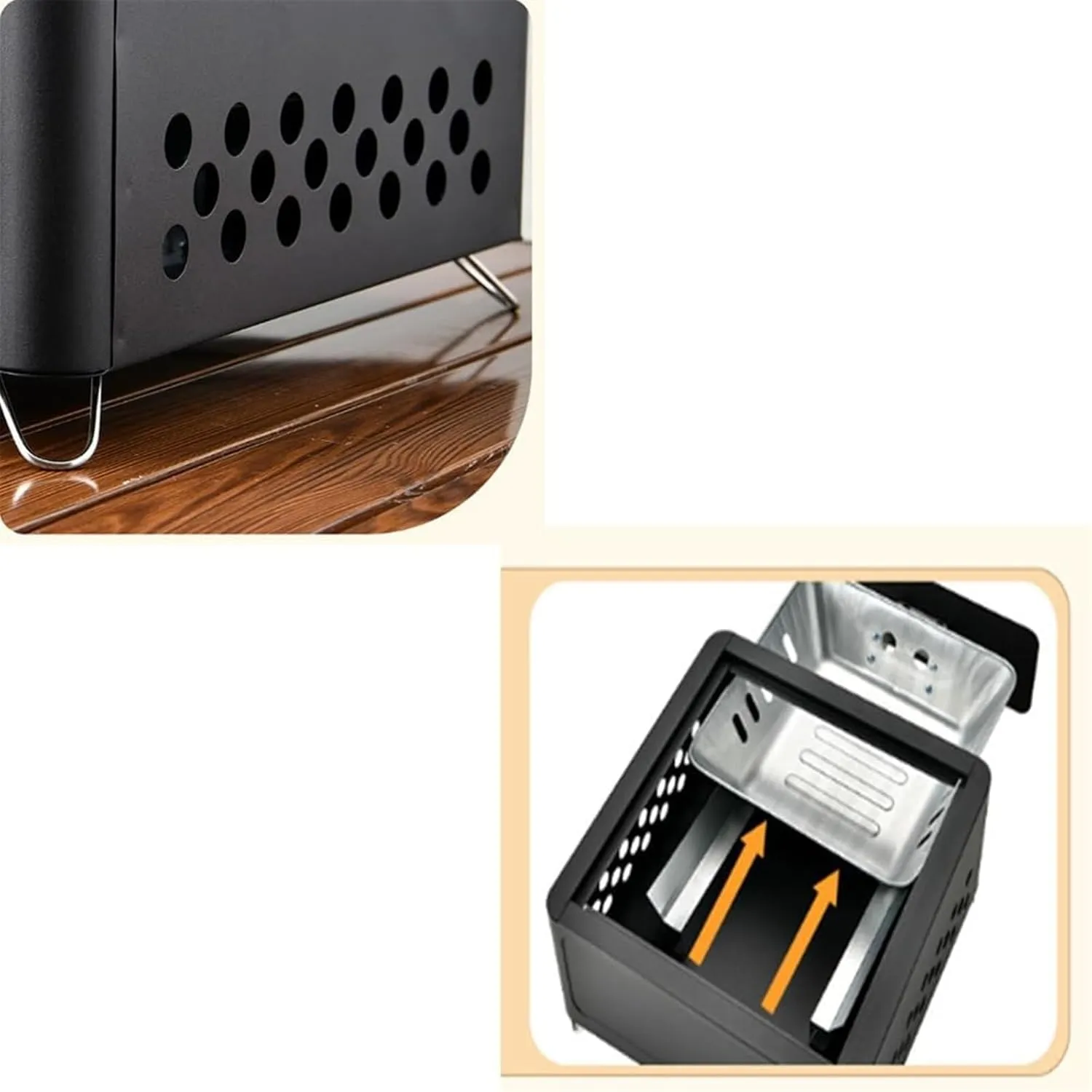 Bbq Grill Portable Charcoal Grill Tabletop Grill Barbecue Stove BBQ Grill For Camping Backyard Picnic(Black)