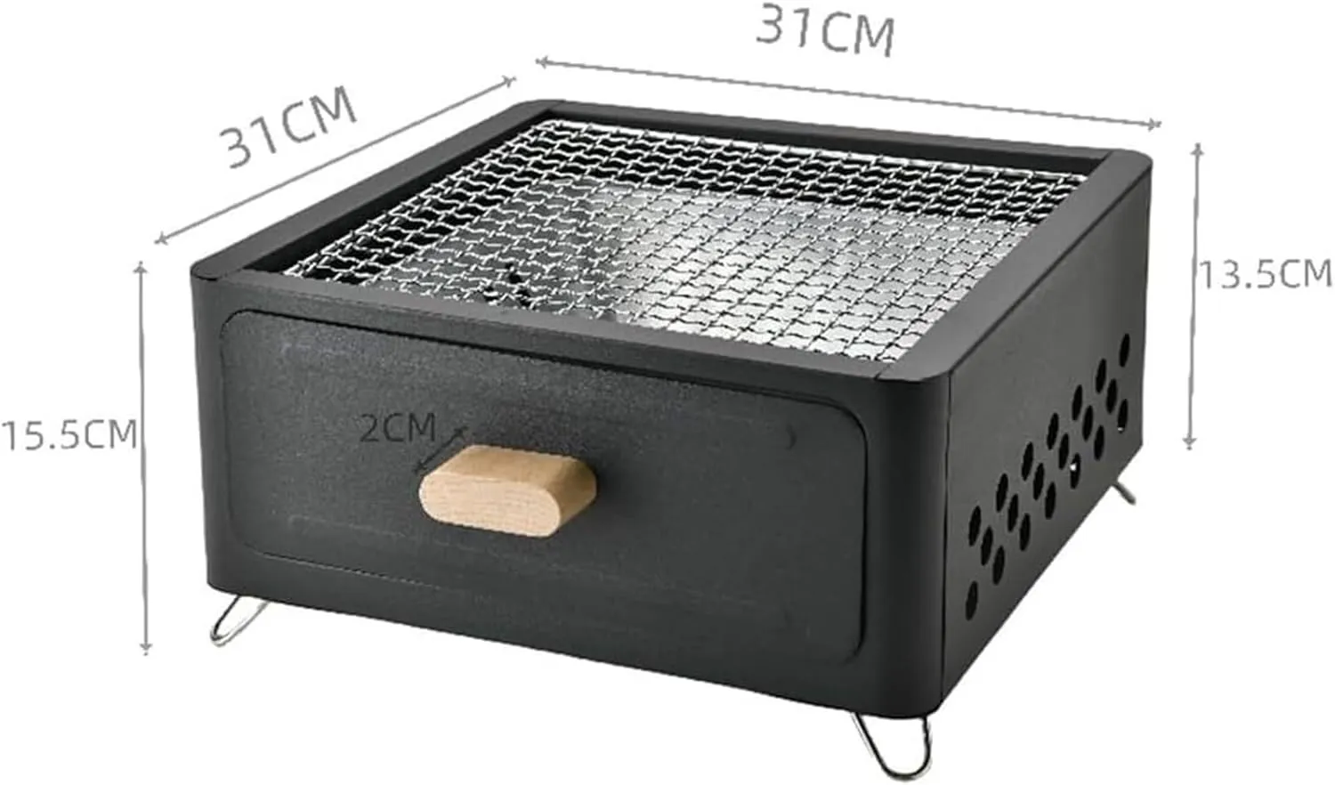 Bbq Grill Portable Charcoal Grill Tabletop Grill Barbecue Stove BBQ Grill For Camping Backyard Picnic(Black)