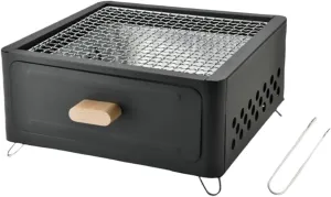 Bbq Grill Portable Charcoal Grill Tabletop Grill Barbecue Stove BBQ Grill For Camping Backyard Picnic(Black)