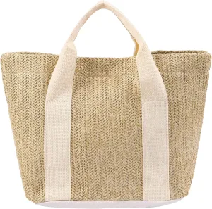 Beach Bag Straw Tote Handbags - Women's Holiday Travel Shopping Bags for Women Her