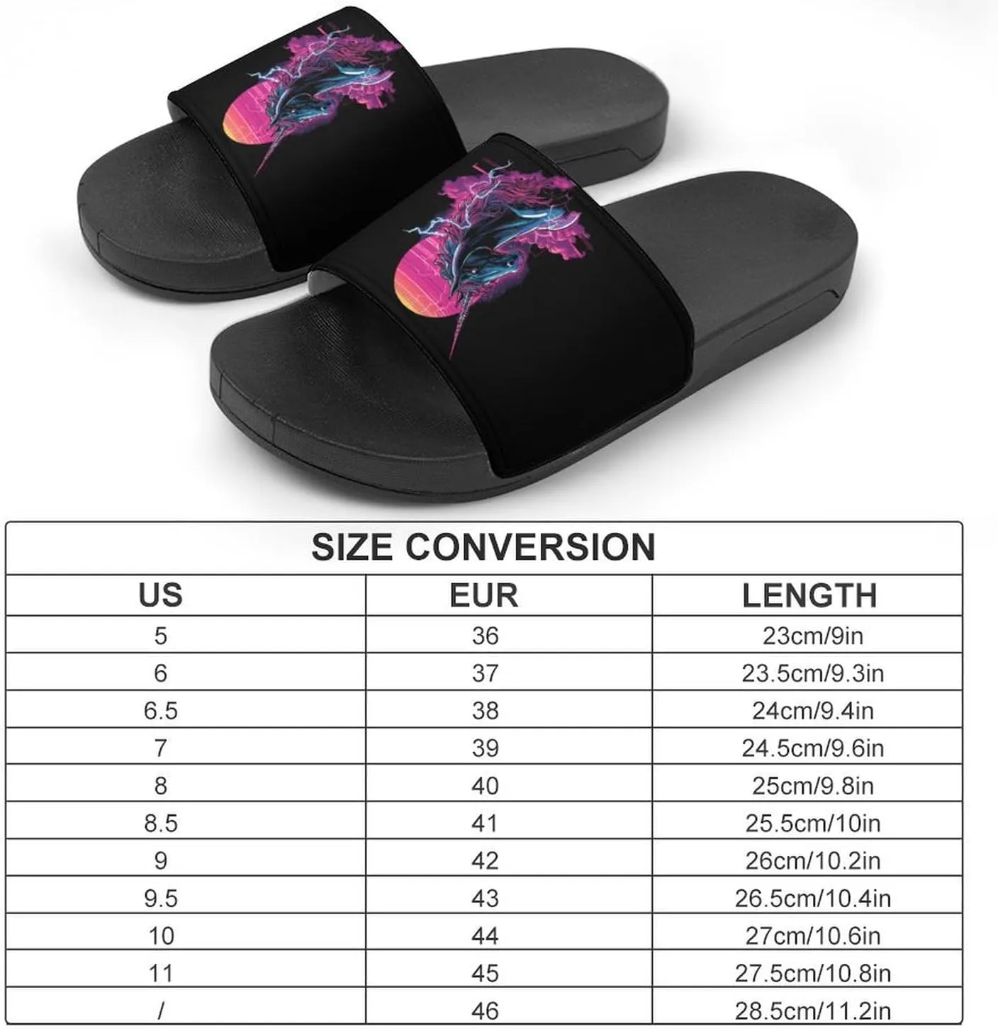 Beast Unicorm Thunder Shower Shoes Slippers PVC Non-Slip Home for Bathroom Beach Indoor Outdoor