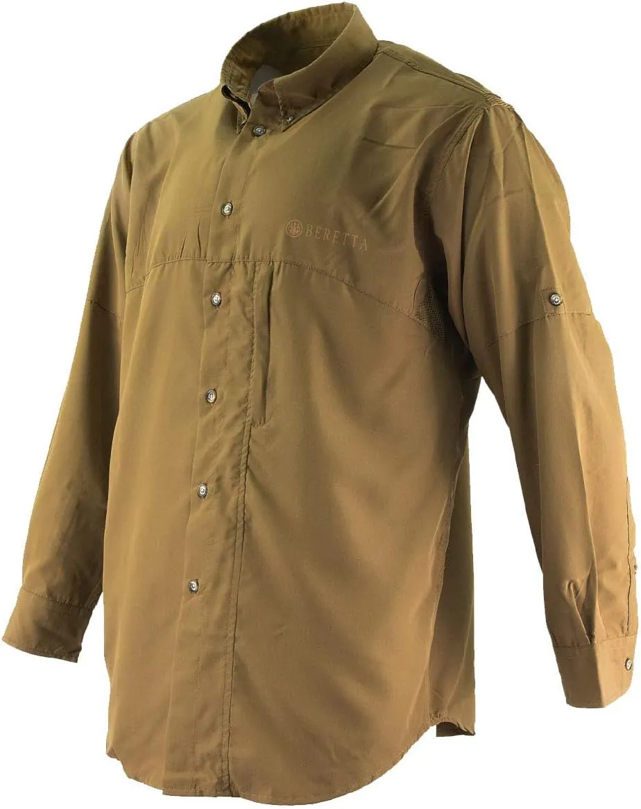 Beretta Men's Hunting Lightweight Roll-up Sleeve Button Down Tm Tech Shirt