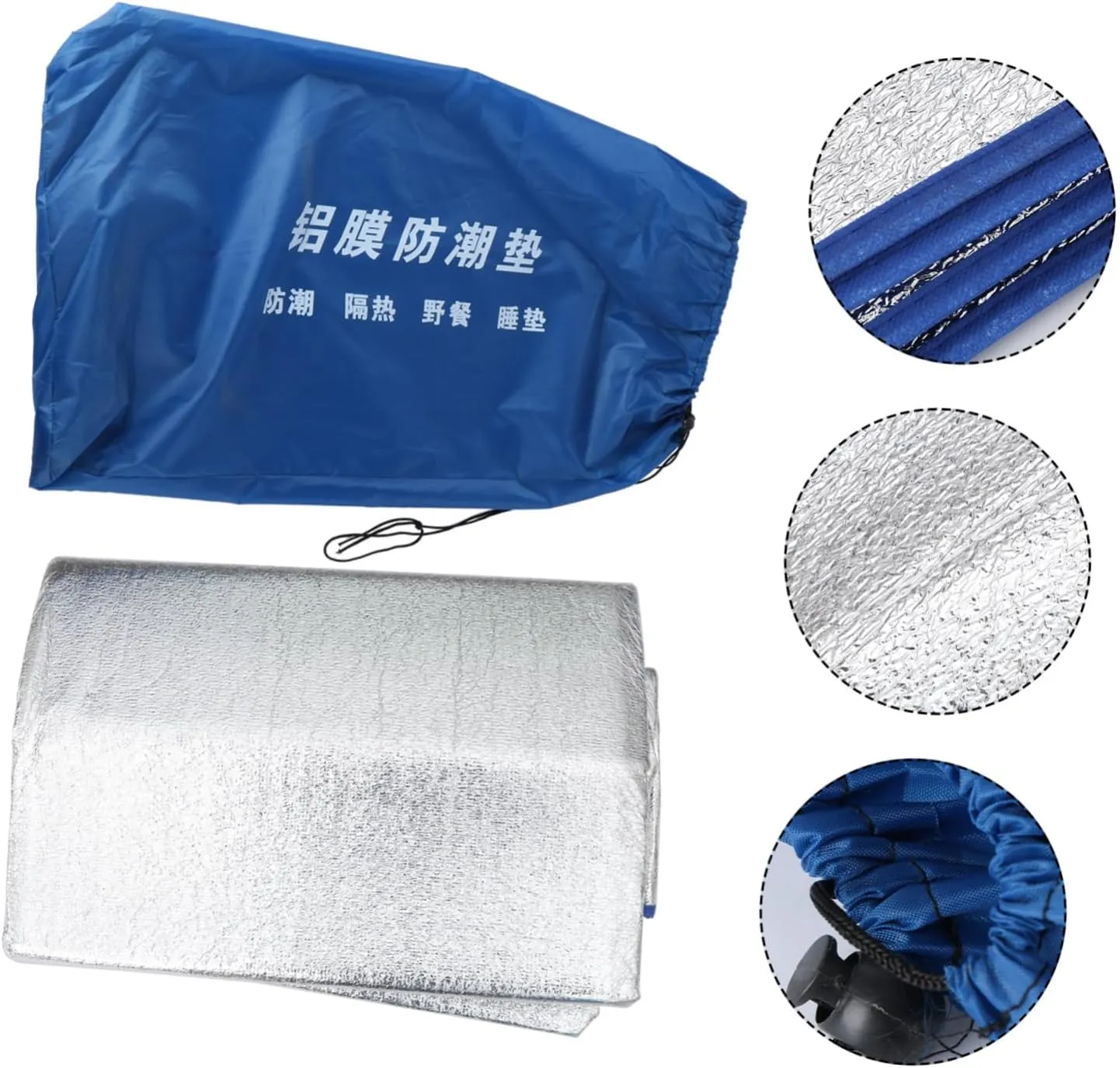 BESPORTBLE 2 pcs Picnic Rug Tent Rug Tent Floor Sleeping pad Camping pad Pocket Blanket Aluminum foil mat Camping