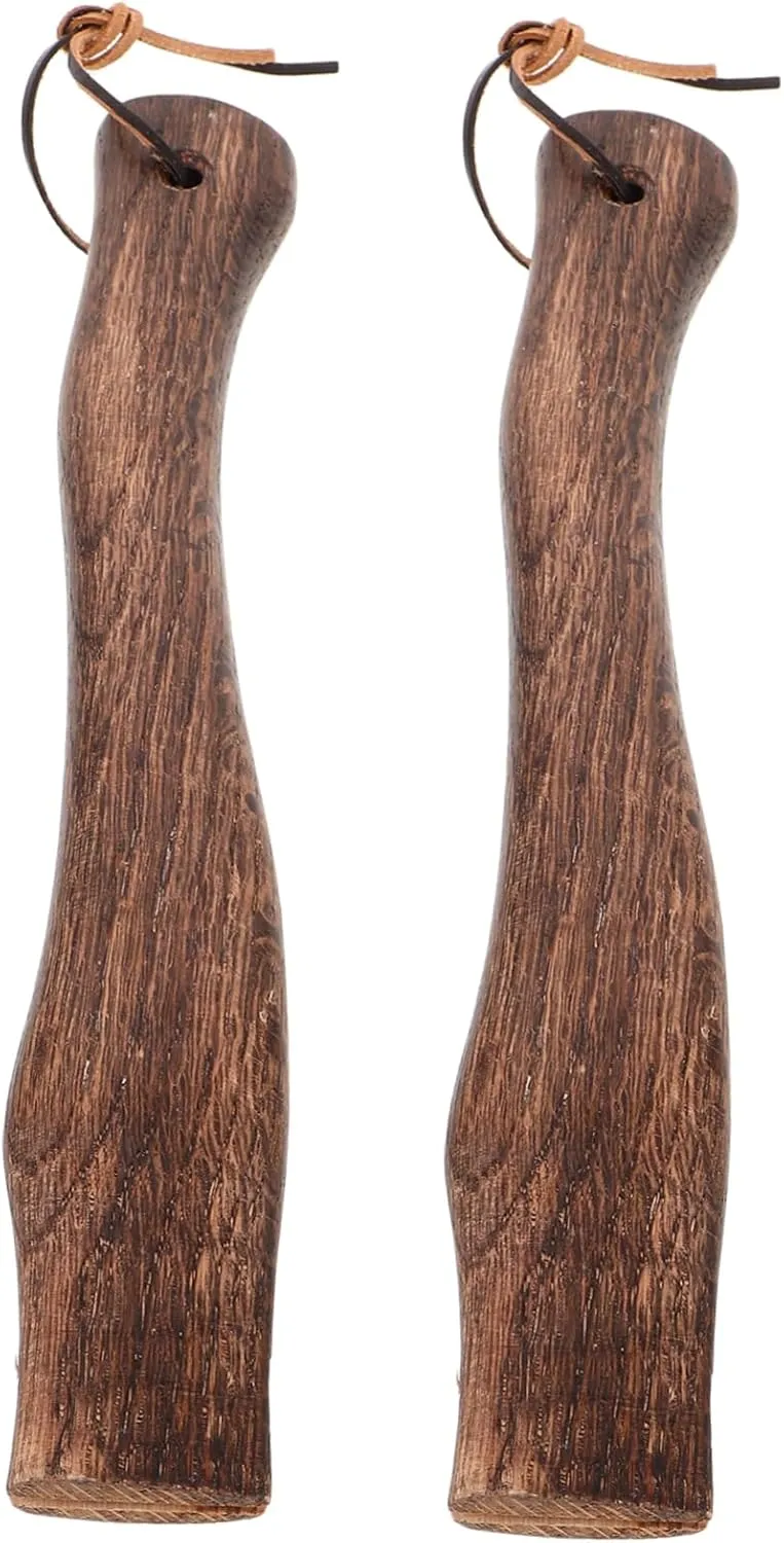 BESPORTBLE 2pcs Sturdy Wooden Hatchet Handle Replacement Ergonomic Design for Comfortable and Easy Swap Durable Wood Construction for Camp Axe Use