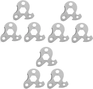 BESPORTBLE 9pcs Knotted Buckle Cord Adjusters for Tents and Outdoor Gear Lightweight Non- Tensioners for Camping Hiking and Tarps Silver
