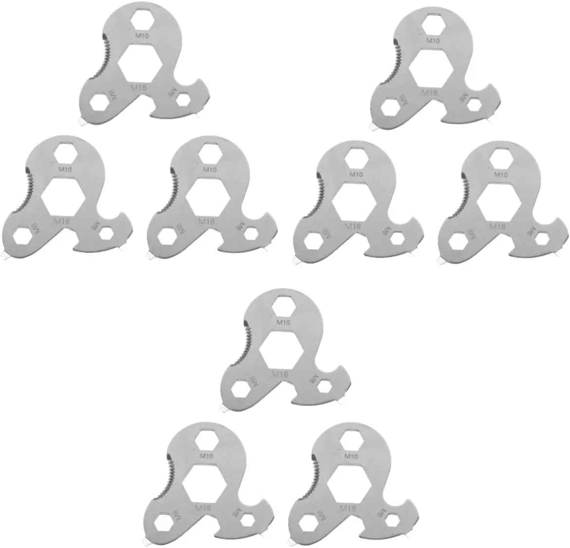 BESPORTBLE 9pcs Knotted Buckle Cord Adjusters for Tents and Outdoor Gear Lightweight Non- Tensioners for Camping Hiking and Tarps Silver