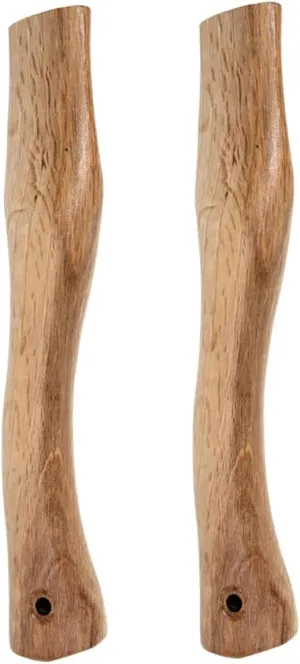 BESPORTBLE Sturdy Axe Handle Replacement 2pcs Wooden Axe Grip Handles Smooth Polishing for Safe Use Versatile for Outdoor Activities