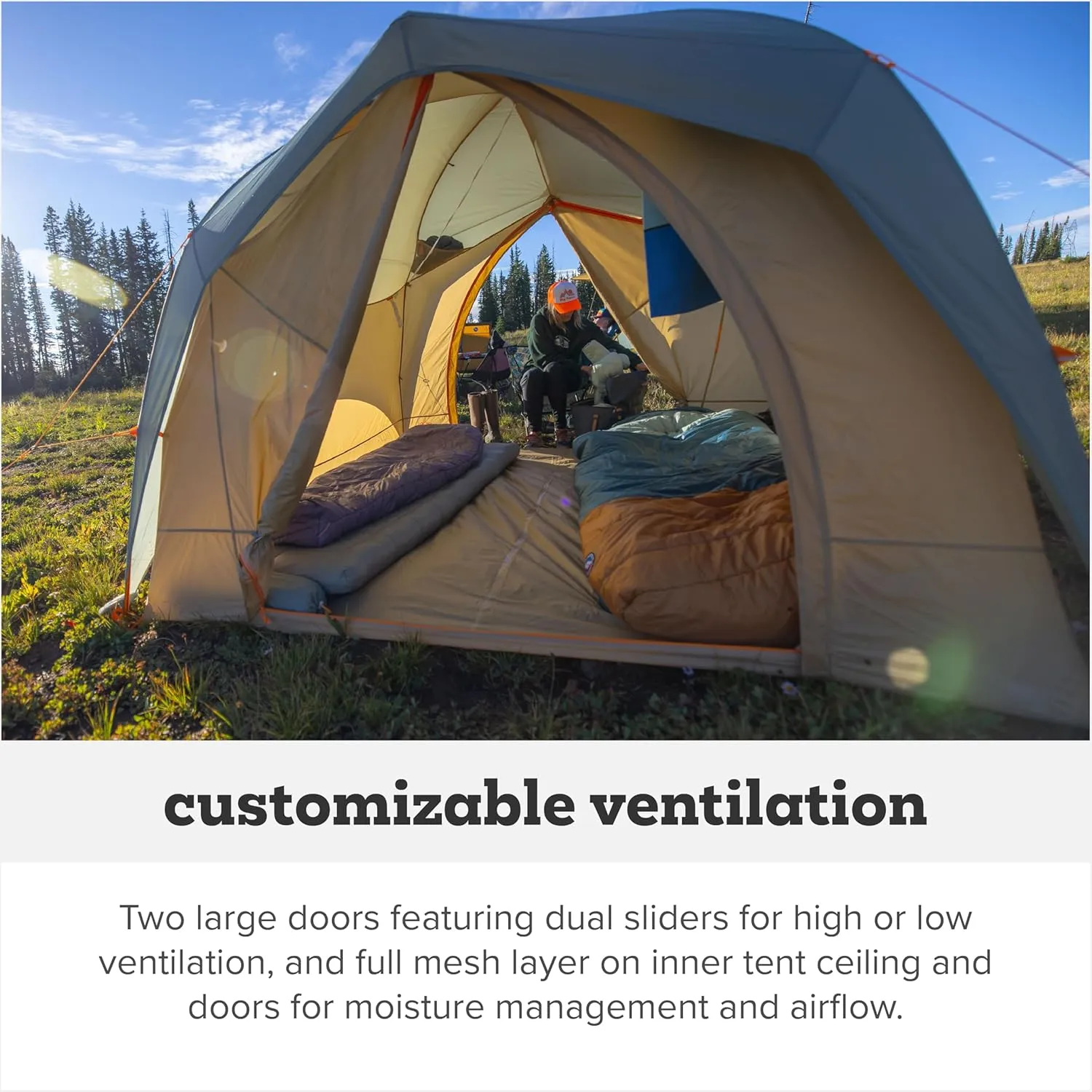 Big Agnes Big House - Base and Car Camping Tent, 3 Season Waterproof Gear, Easy Set Up for Groups