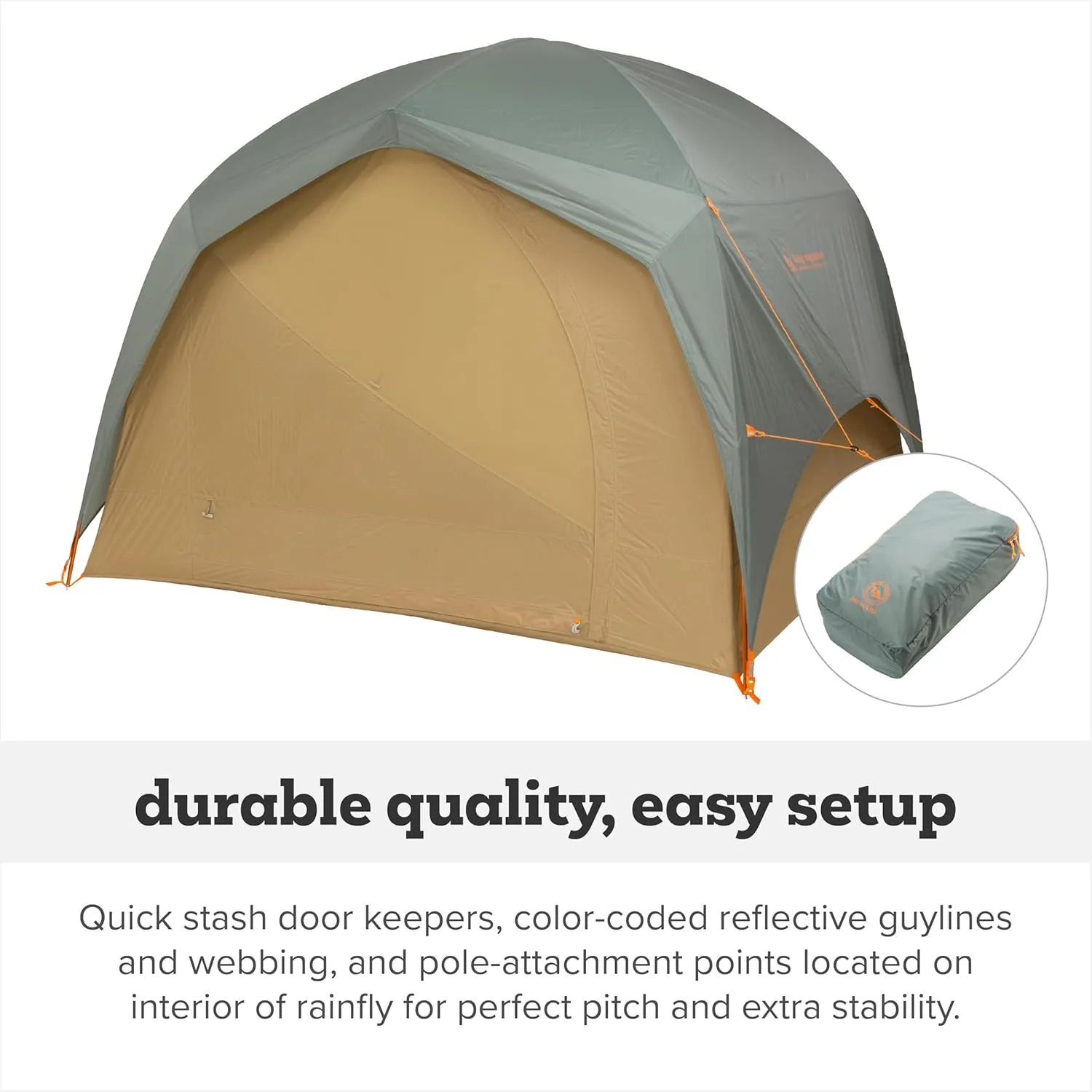 Big Agnes Big House - Base and Car Camping Tent, 3 Season Waterproof Gear, Easy Set Up for Groups