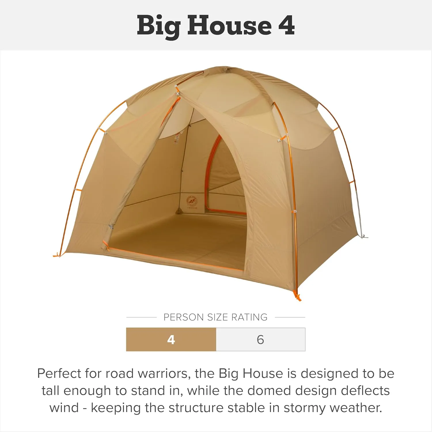 Big Agnes Big House - Base and Car Camping Tent, 3 Season Waterproof Gear, Easy Set Up for Groups