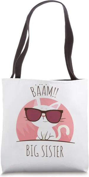 Big Sister Cool Cute Cats Tote Bag