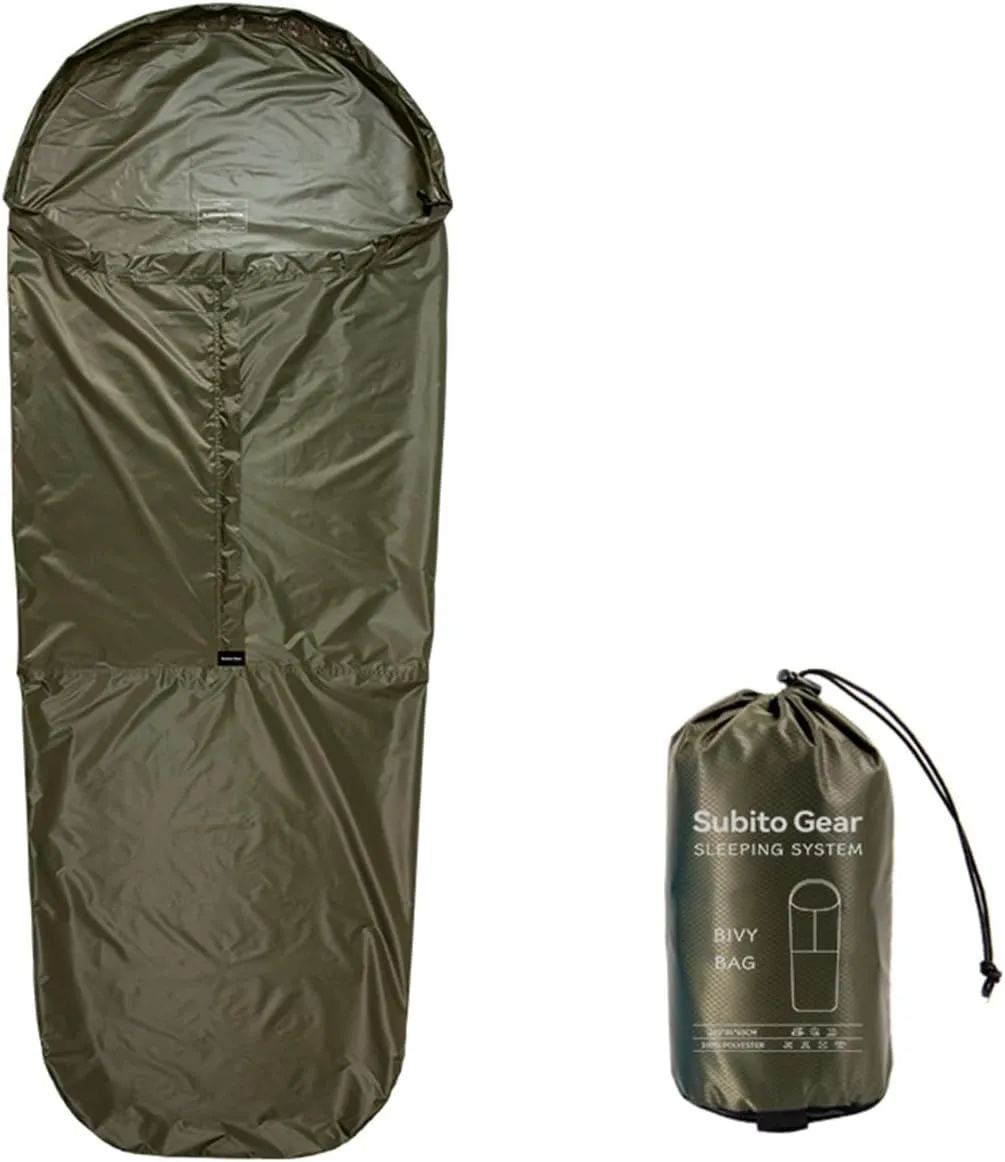 Bivy Sack, Waterproof Sleeping Bags Ventilate Bivy Bag, Lightweight Outdoor Survival Gear - for Adventure, Camping & Emergency