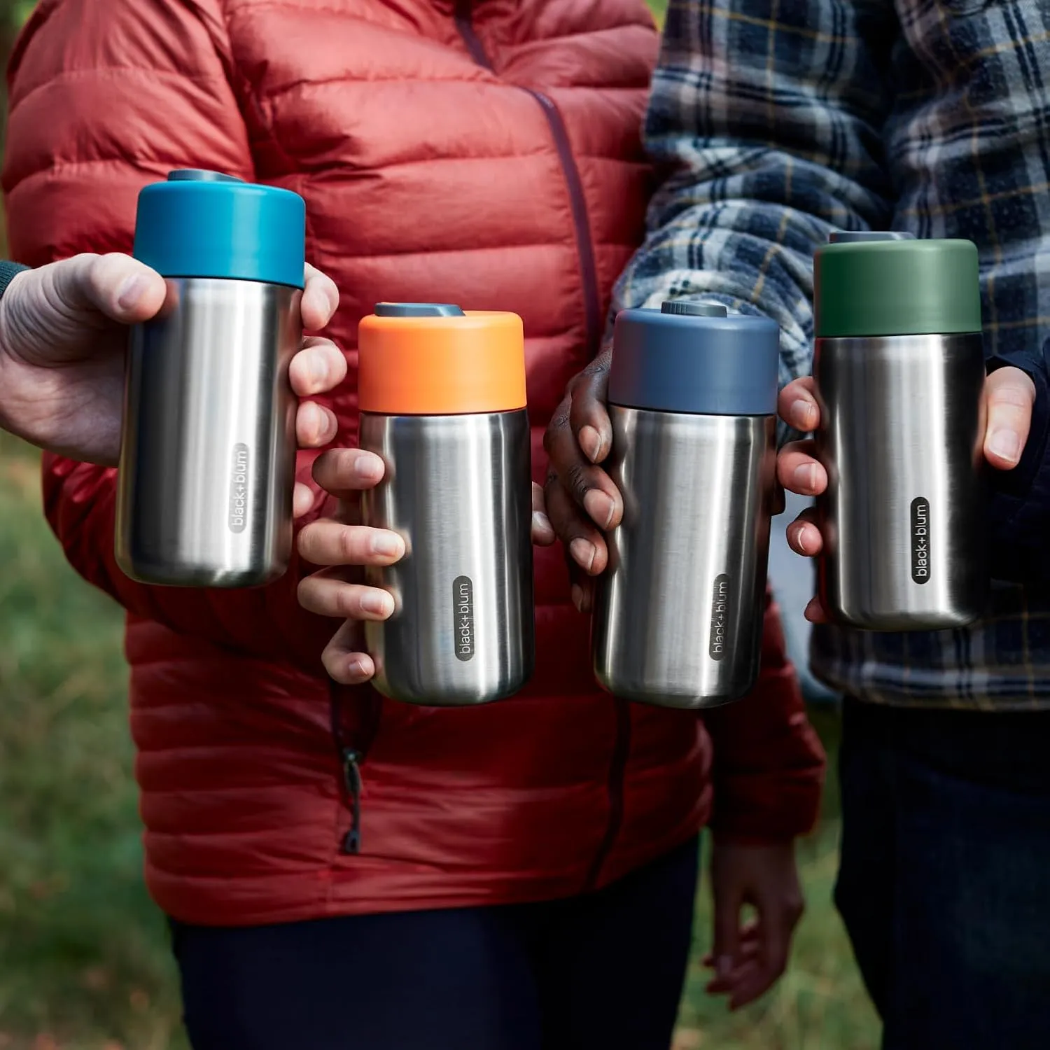 BLACK   BLUM - Travel Cup - 18/8 Stainless Steel Thermal Insulated Travel Coffee Cup with Leak Proof, Lockable Lid - Keeps Hot for 4 hrs, Cold for 8 hrs, Slate - 340ml