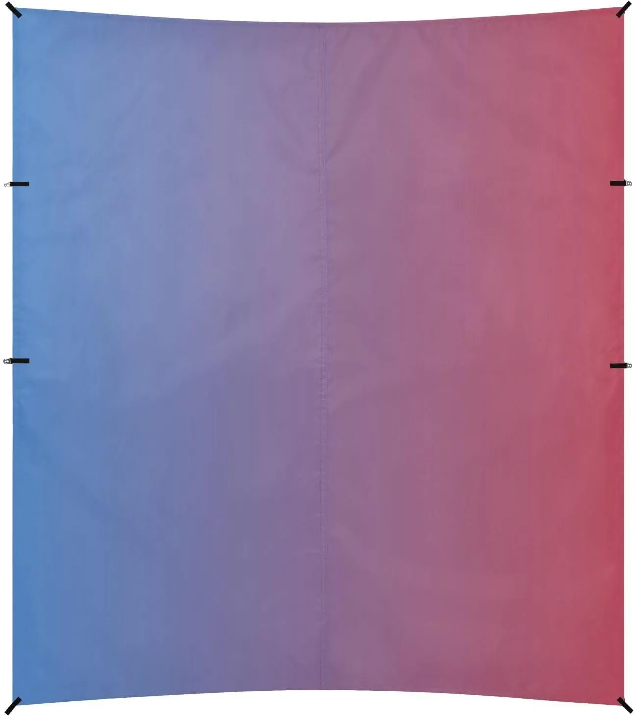 Blue Red Gradient Beach Tent UPF50 Water-Resistant Large Sun Shade with Sandbags, Sand Shovel, Poles for Family Trips, Picnics & Camping