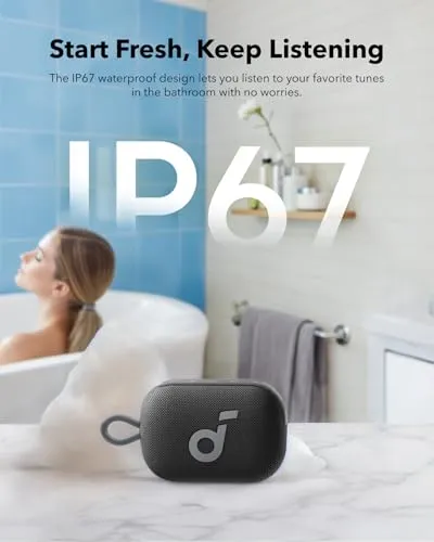 Bluetooth Shower Speaker,IP67 Waterproof/Dustproof,Portable Speaker