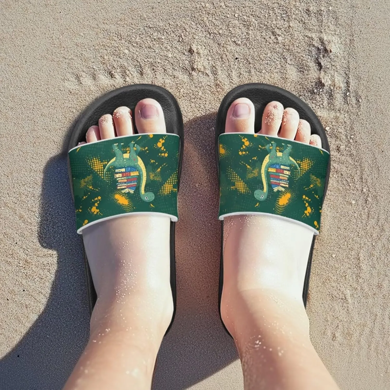 Boys Girls Shower Slippers Non-Slip Lightweight Open Toe Slip on Sandals for Beach Pool Camping