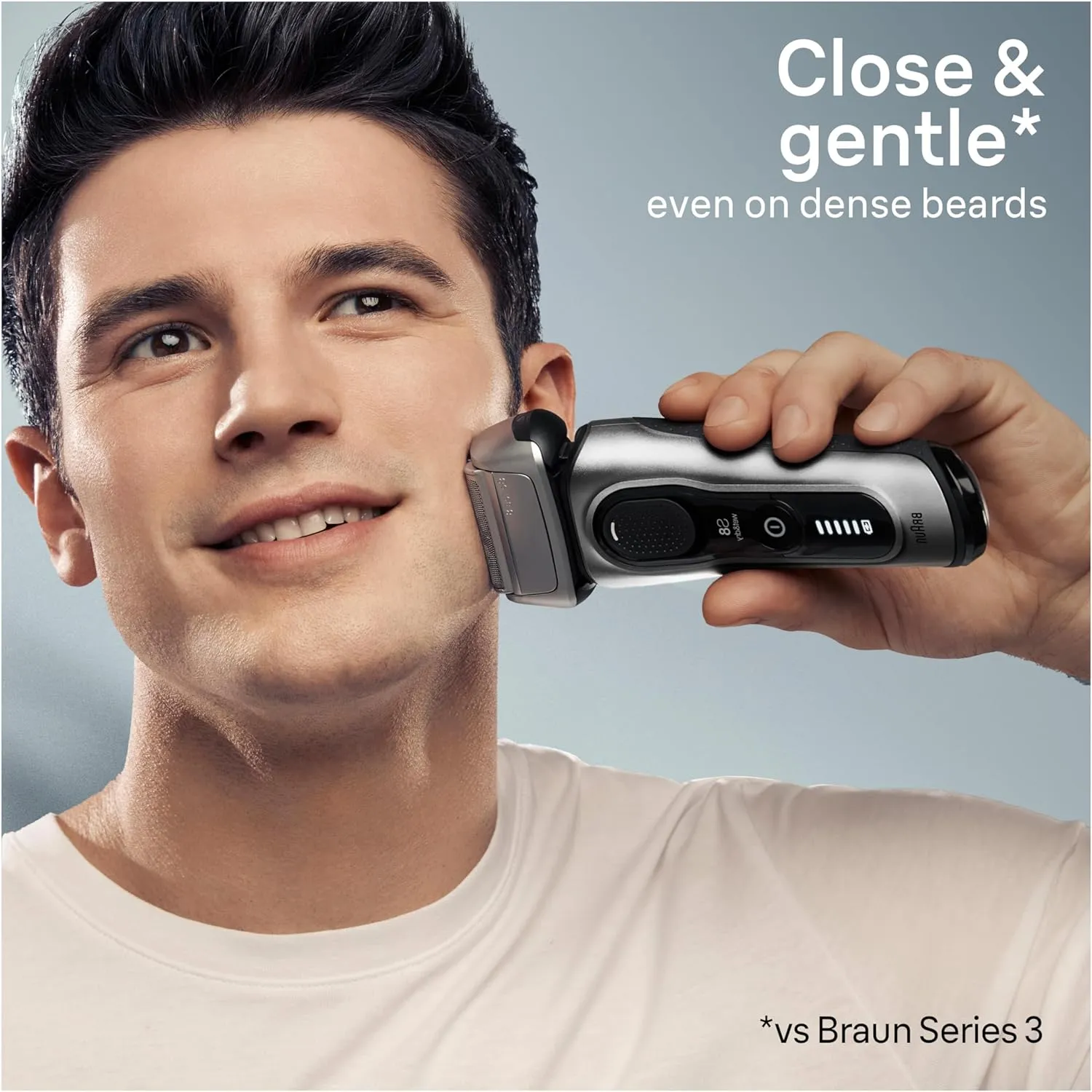 Braun Series 8 Electric Razor for Men, with 4 1 Shaving Elements & Precision Long Hair Trimmer, Close & Gentle Even on Dense Beards, Wet & Dry Electric Razor with 60min Runtime, 8517s Galvano Silver