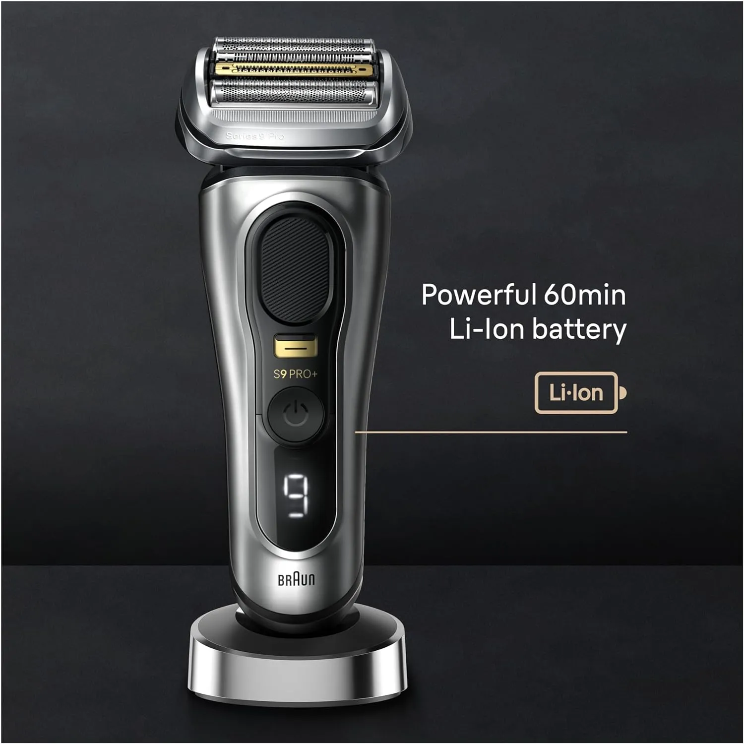 Braun Series 9 9517s PRO  Electric Razor for Men, 5 Pro Shave Elements & Precision Long Hair ProTrimmer, Charging Stand, Braun’s Best for Smooth Skin, Wet & Dry Electric Razor with 60min Runtime