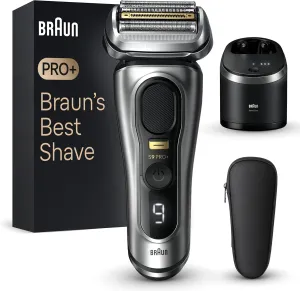 Braun Series 9 PRO  Electric Razor for Men, 5 Pro Shave Elements & Precision Long Hair Trimmer, 6in1 SmartCare Center, Wet & Dry Electric Razor for Smooth Skin with 60min Battery Runtime, 9567cc