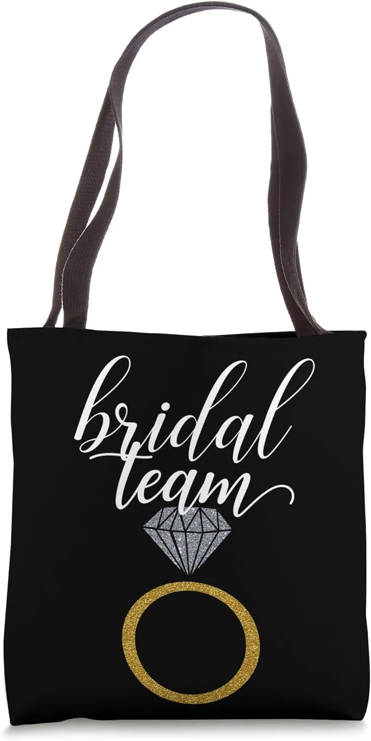 Bride Squad Bridal Team Wedding Shower Bachelorette Party Tote Bag