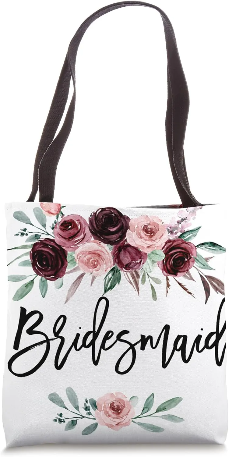Bridesmaid Bride Bestie Bridal Shower Maid of Honor Wedding Tote Bag