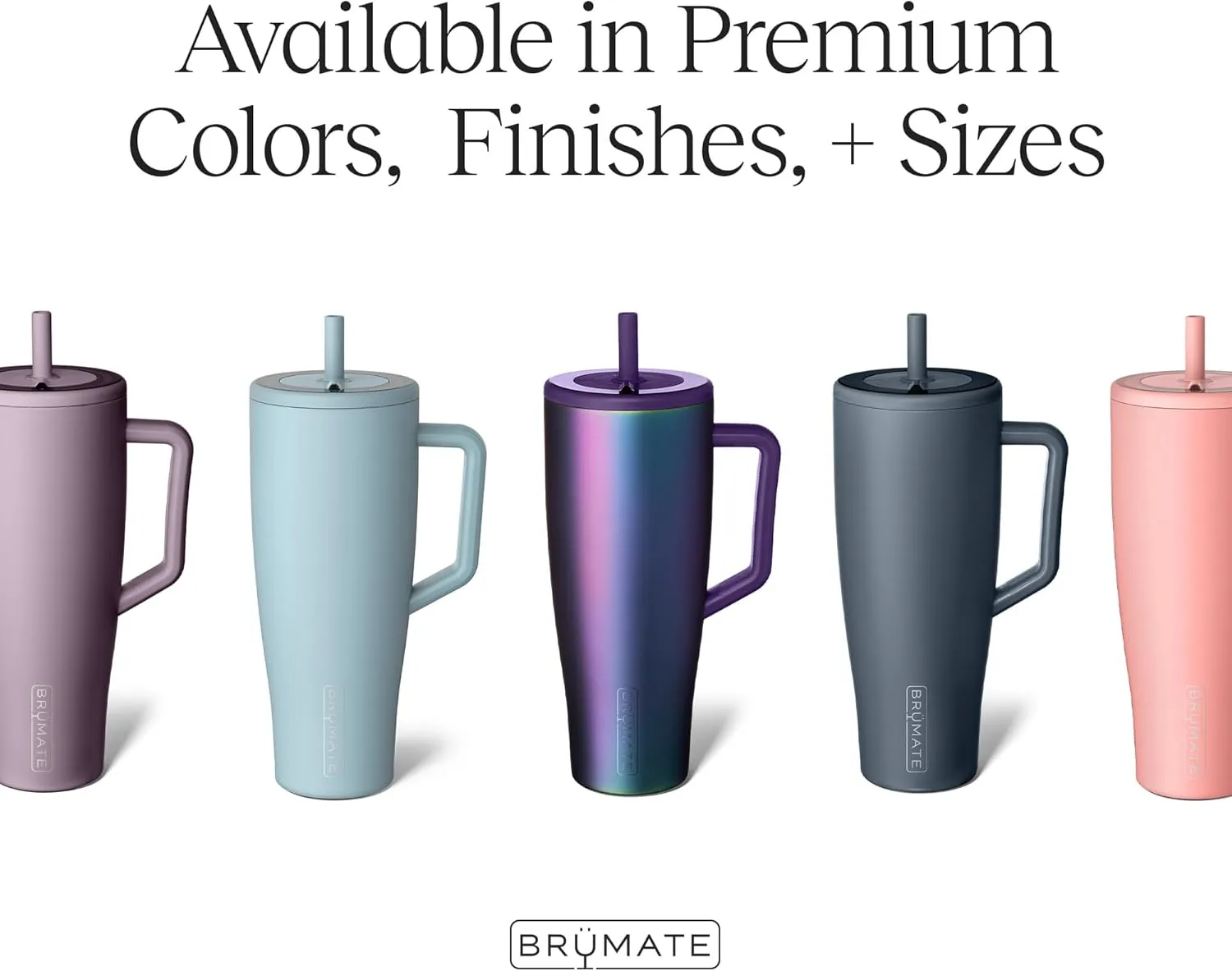 BrüMate Era 40 oz Tumbler with Handle and Straw | 100% Leakproof Insulated Tumbler with Lid and Straw | Made of Stainless Steel | Cup Holder Friendly Base | 40oz (Blue Agave)