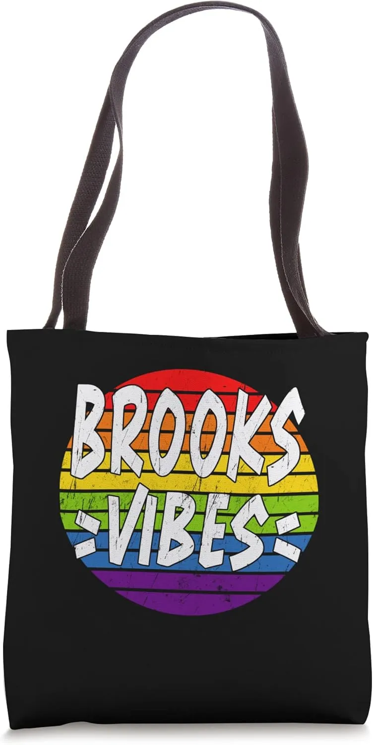 Brooks Vibes Matching Squad Family Reunion Last Name Tote Bag