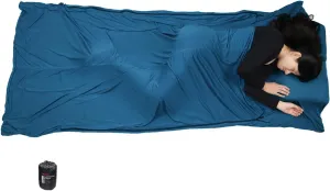 BROWINT Thermolite Sleeping Bag Liner with Zippers for Cold Weather, Lightweight Mummy with Hood & Rectangular Sleep Sack for Adult, Adds Warmth, Thermal Travel Liner, All Season
